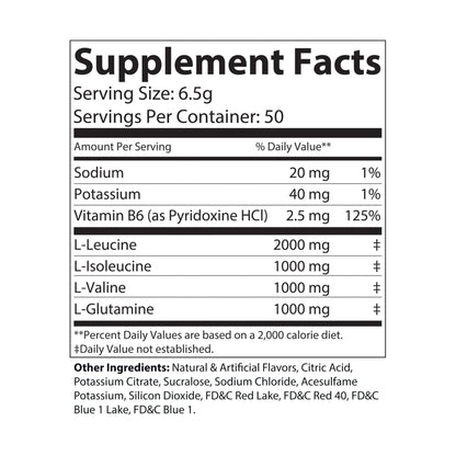 BCAA Supplement – Grape (325g, 11.46oz, 50 Servings) - Food Supplements - MVP Supplements