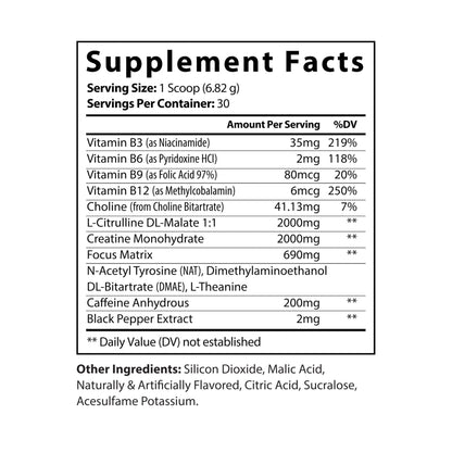 Pre - Workout Supplement, Fruit Punch (204g, 7.1oz) - Food Supplements - MVP Supplements